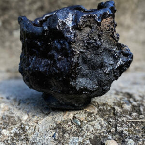 Bol Raku noir coulant